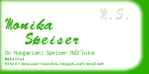 monika speiser business card